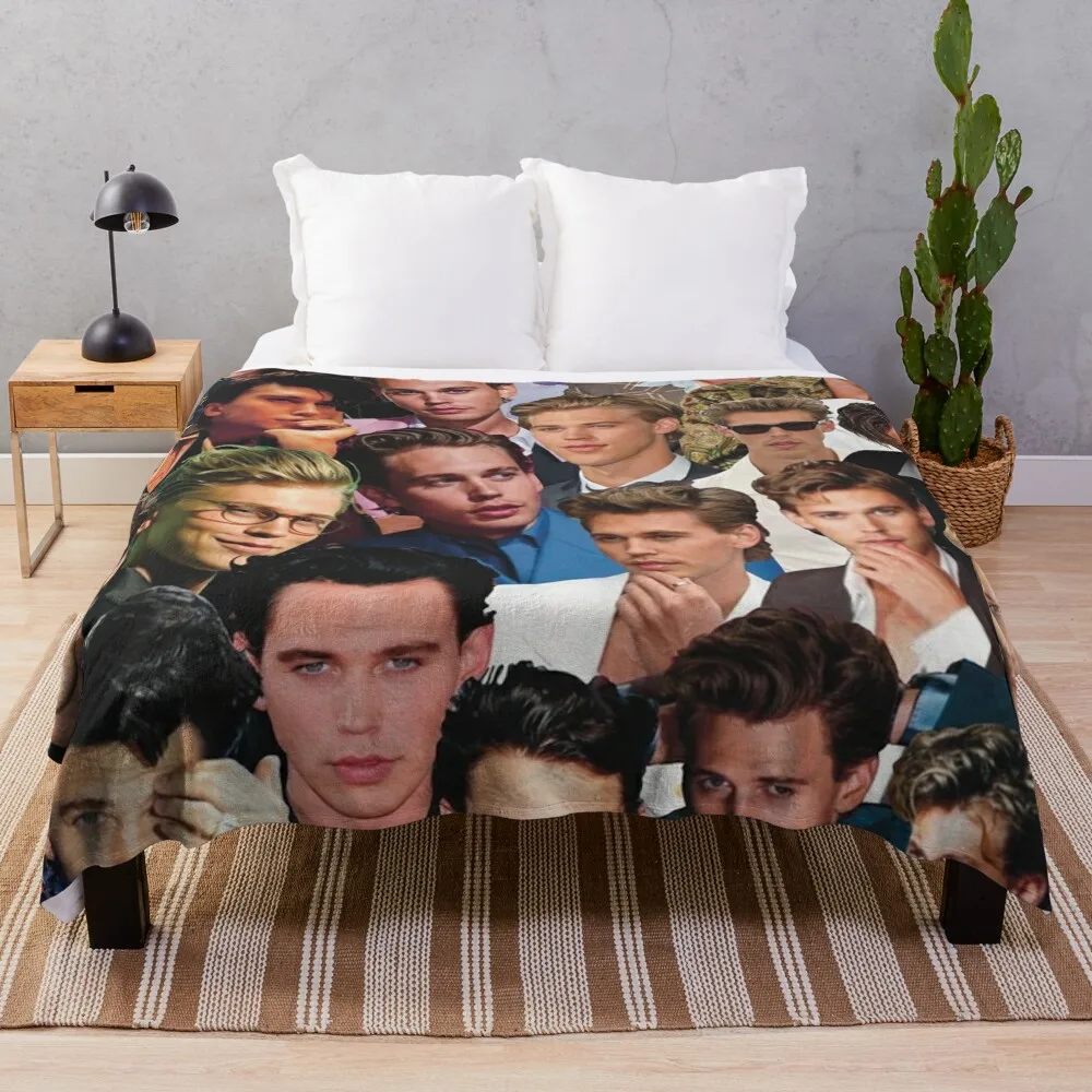 

Austin Butler Photo Collage Throw Blanket Winter bed blankets Luxury Designer Blanket Blanket Sofa Blanket Fluffy