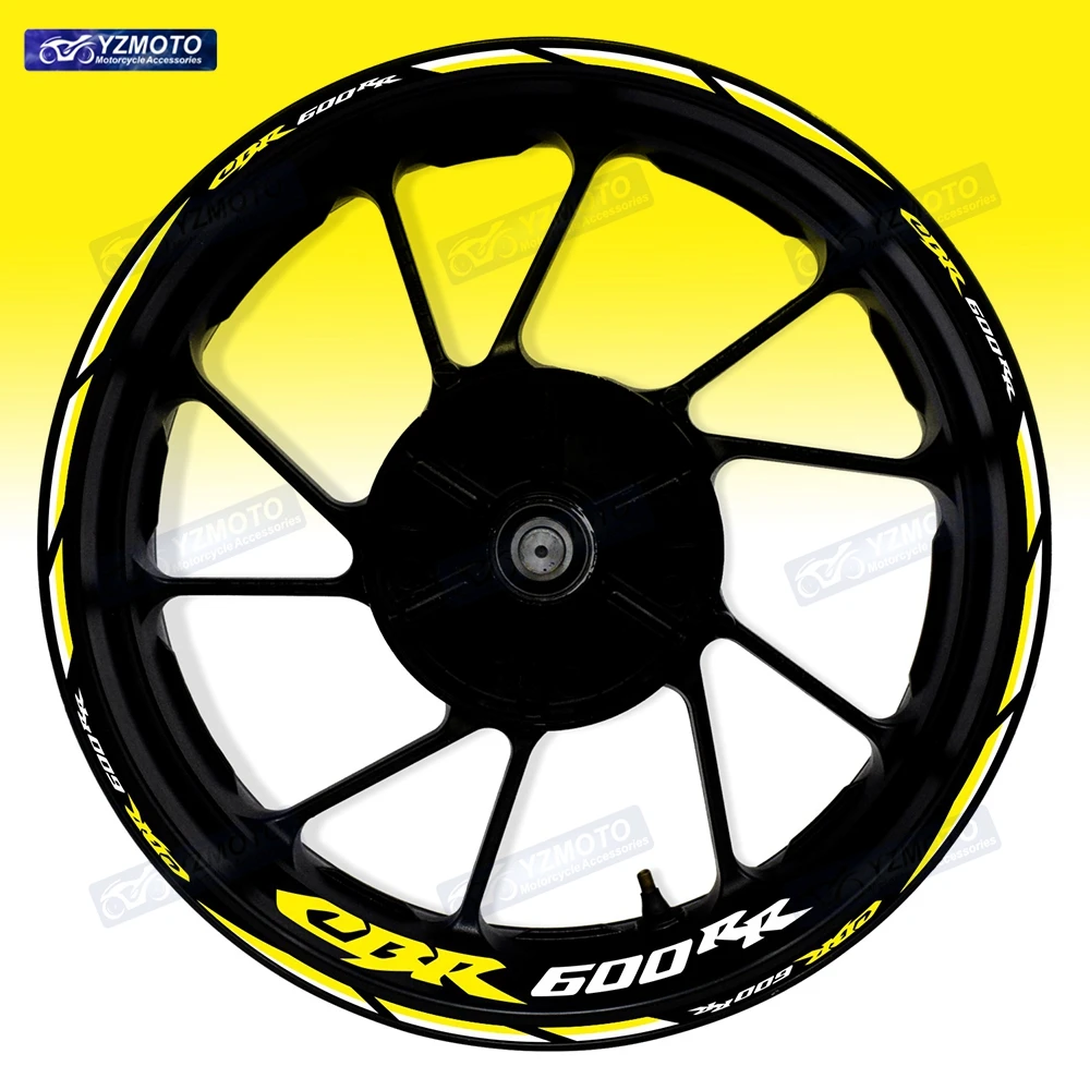 

For Honda CBR600RR CBR 600RR Motorcycle 17 Inch Front Rear Wheel Sticker Decal Reflective Decorative Hub Stripe Rim Stickers