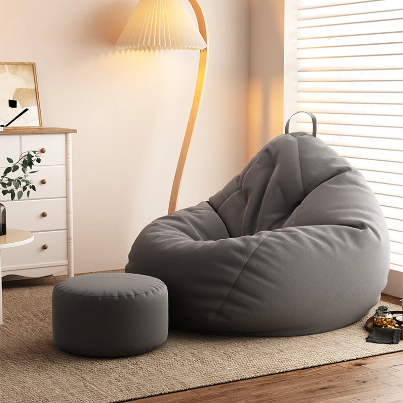 

Simple Recliner Bean Bag Sofa Modern Black Comfy Quilted Bean Bag Sofas Ergonomic Lazy Puf De Asiento Modular Home For Living