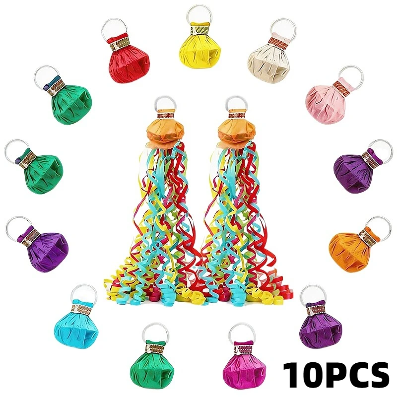10PCS Colorful Hand Throw Confetti Poppers Throw Streamers Poppers Mess Paper Crackers Wedding Birthday Party Supplies Gift