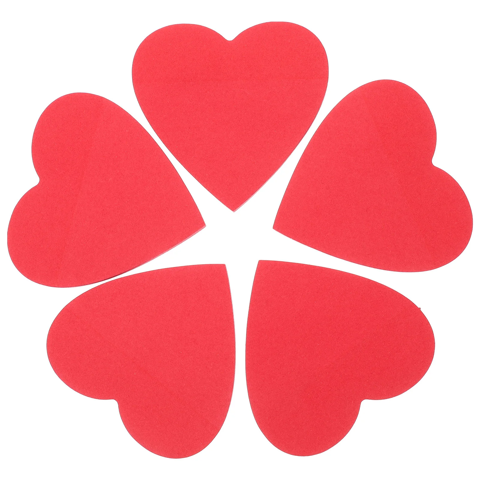 

5 Books Red Love Note Memo Pads Household Stickers Heart Shaped Paper Clips School Nail Scrapbook