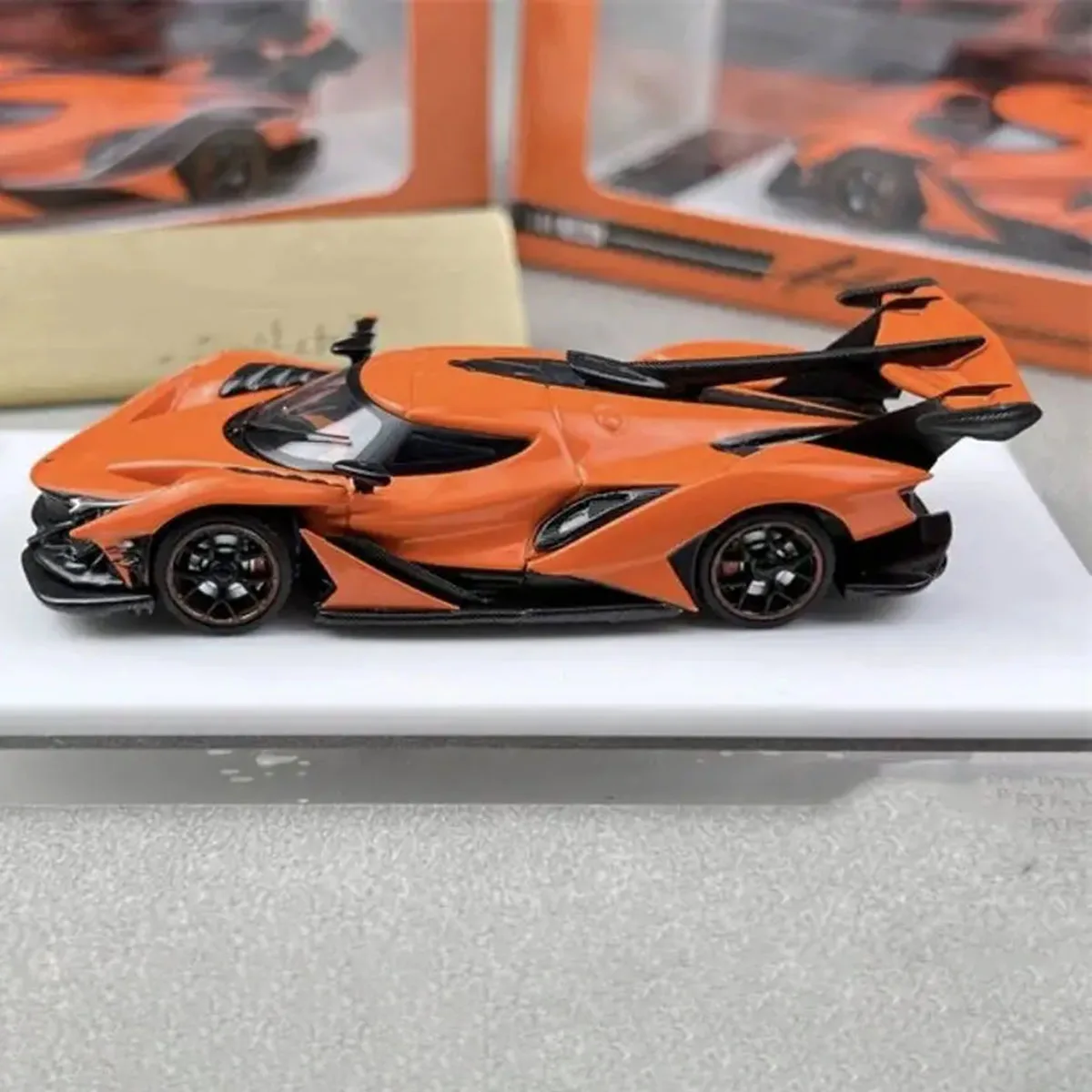 TPC 1:64 Apollo Intensa Emozione Diecast Model Car. Vibrant orange/black livery, iconic hypercar design In Stock Ready To Ship view 5