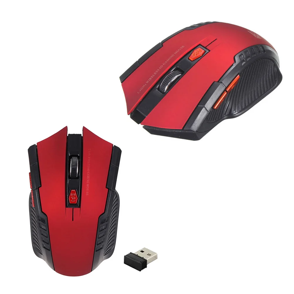 

Wireless Optical Gaming Mouse 2.4ghz 6 Buttons Portable Lightweight USB Game Mouse for Working Playing Adjustable Dpi Wireless