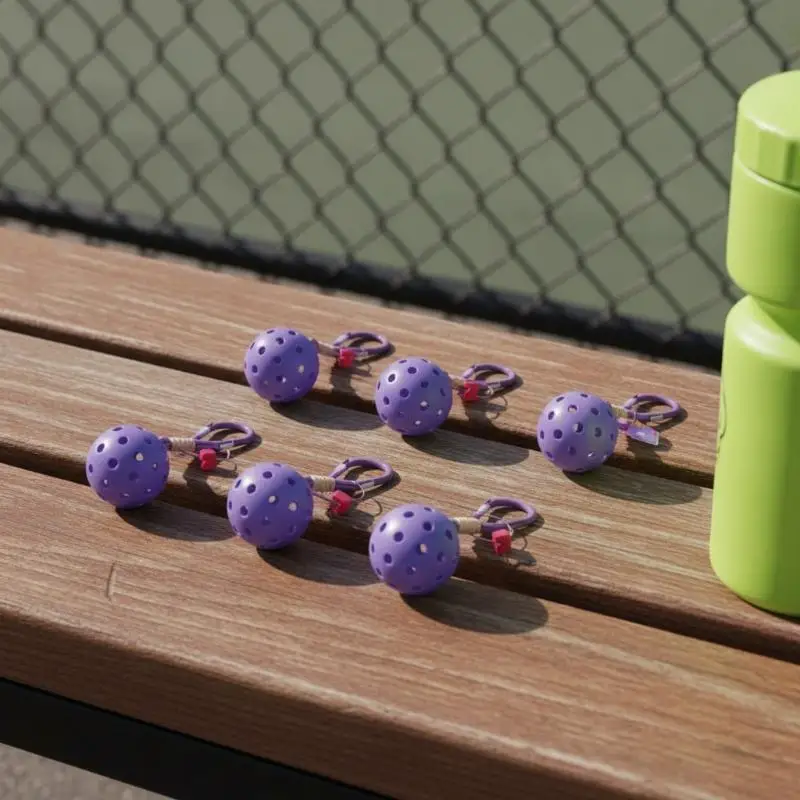 Mini-Pickleball-Schlüsselanhänger, kreativer Anhänger, langlebige Dekoration für Autoschlüssel, Rucksack, Sammlerstück für Pickleball-Fans, Geschenk. – Detail 4