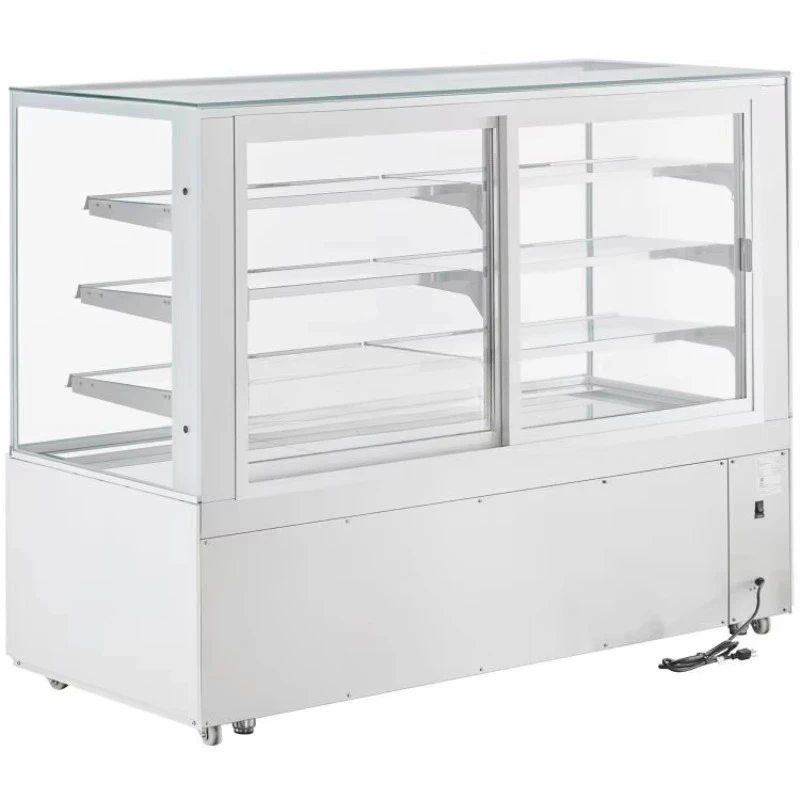 2 Tiers Hot Electric Glass Warming Showcase Food Warmer Display Cabinet Showcase Pie Warming Machine