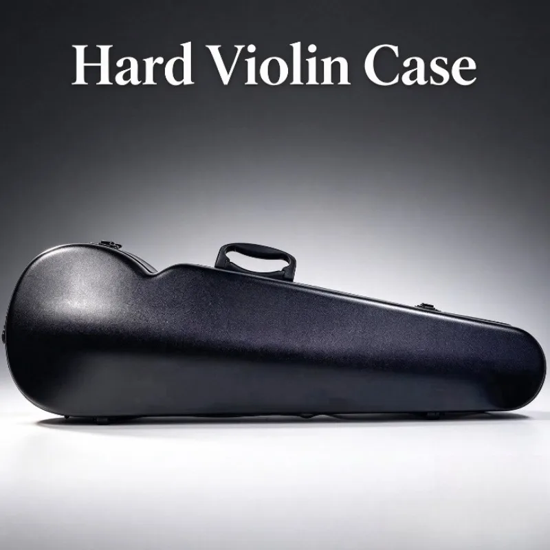 Violin Case Hard Shell Triangle Shape Scratch Resistant PC Material Lightweight Portable Storage Box for Musicians
