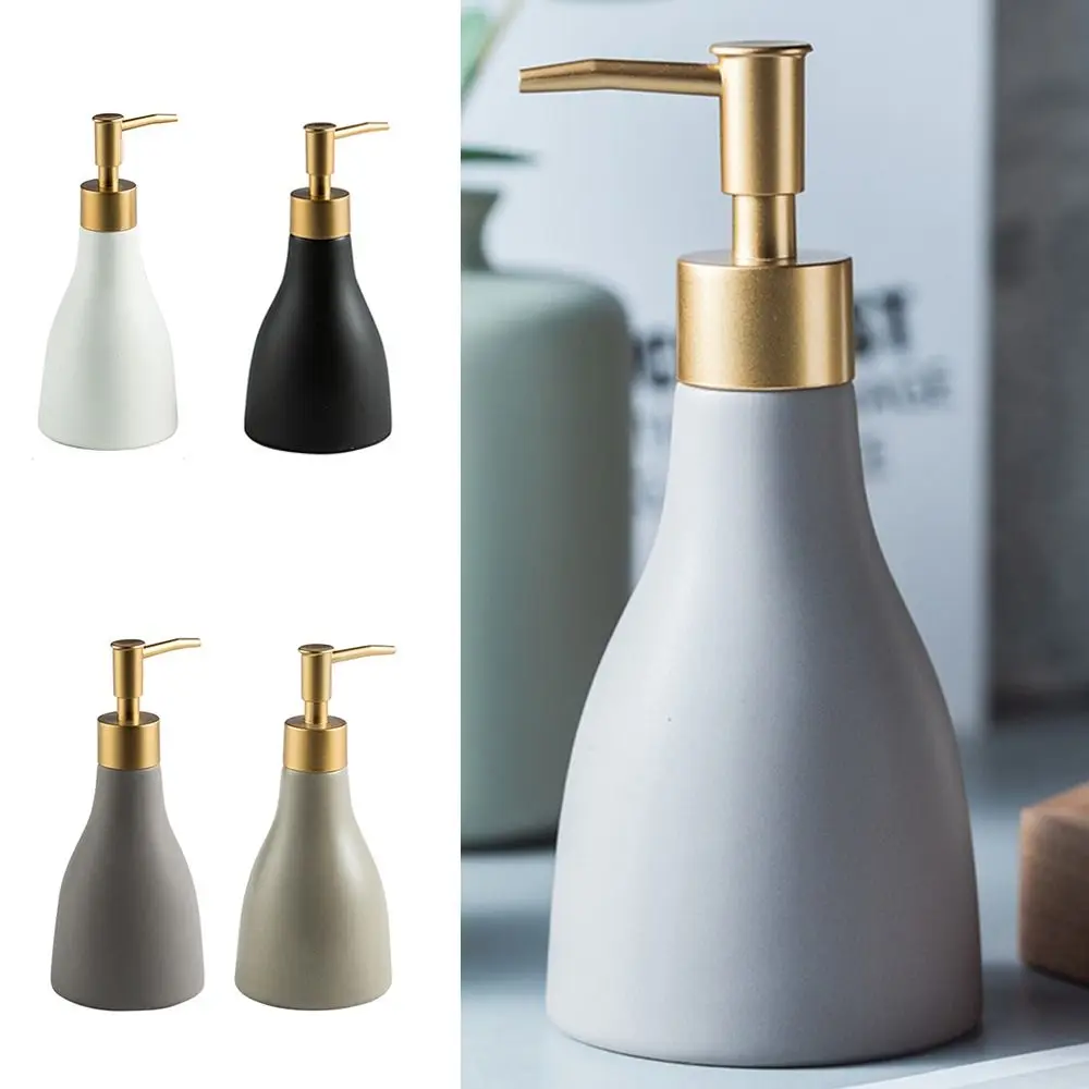 

Ceramic Liquid Hand Soap Dispenser Minimalist 280ml Lotion Storage Container Refillable Colorful Press Pump Bottle Kitchen