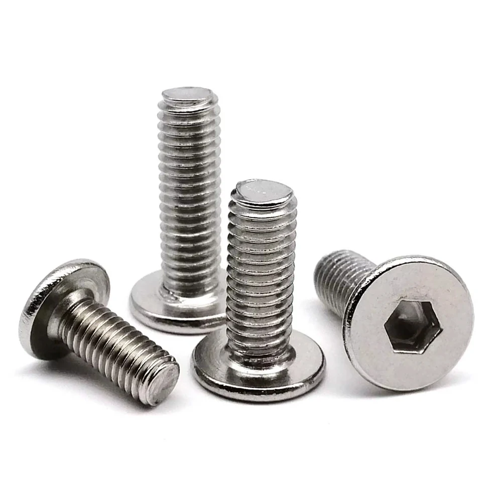 400pcs/box M2 M3 Allen Hexagon Hex Socket Ultra Thin Flat Wafer Head Screw Bolt Nut Assortment Kit Set 304 A2-70 Stainless Steel image 3