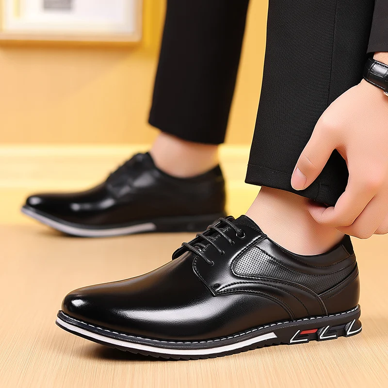 Autumn Business Casual Shoes for Men Trend Classic Leather Shoes Outdoor Men Sneakers Sewing Breathable Men\'s Dress Shoes