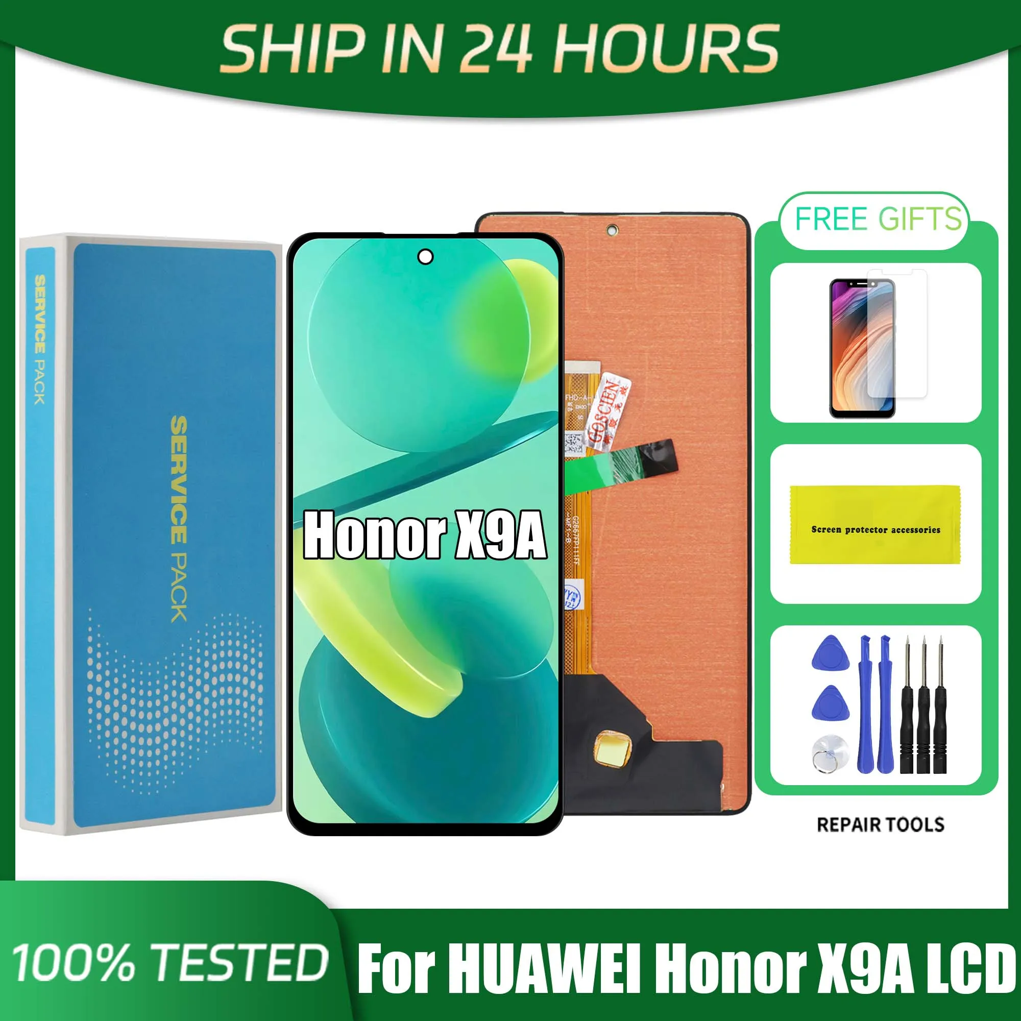 huawei-honor-x9a667用の交換用lcdタッチスクリーンパネルrmo-nx1インチ