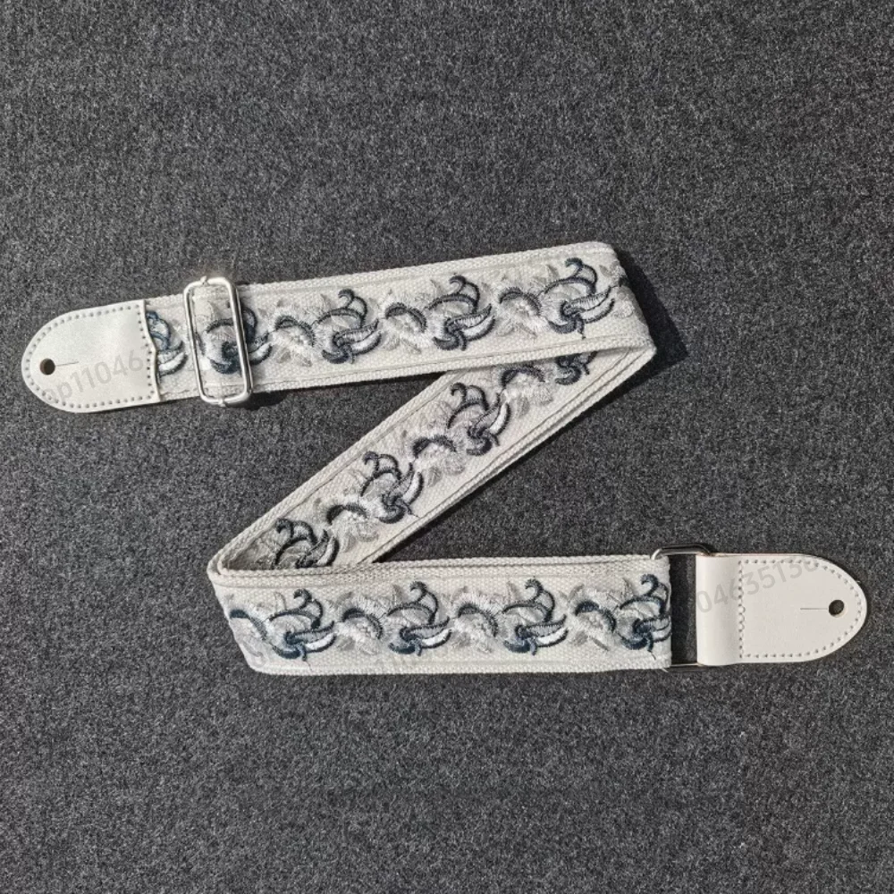 guitar strap embroidered embroidered personalized universal couple electric guitar bass strap imported first layer cowhide