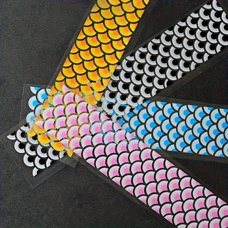 

Оранжевые и желтые наклейки на велосипед/мотоцикл с узором в виде рыбьей чешуи и яркой чешуи дракона - водонепроницаемые и устойчивые к царапинам виниловые наклейки.