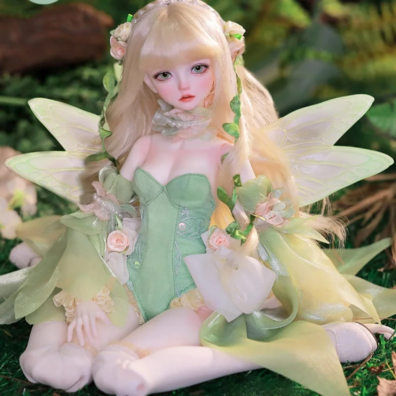 

Isabella BJD Doll 1/4 Muxi Fantasy Flower Fairy Love Hope Wings Pearls Necklace Orange Exquisite Craftsmanship Embroidery BJDToy