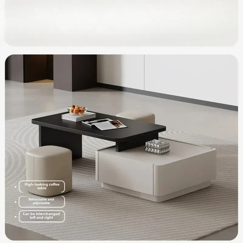 retractable TV cabinet coffee table combination multi-functional living room TV cabinet floor cabinet