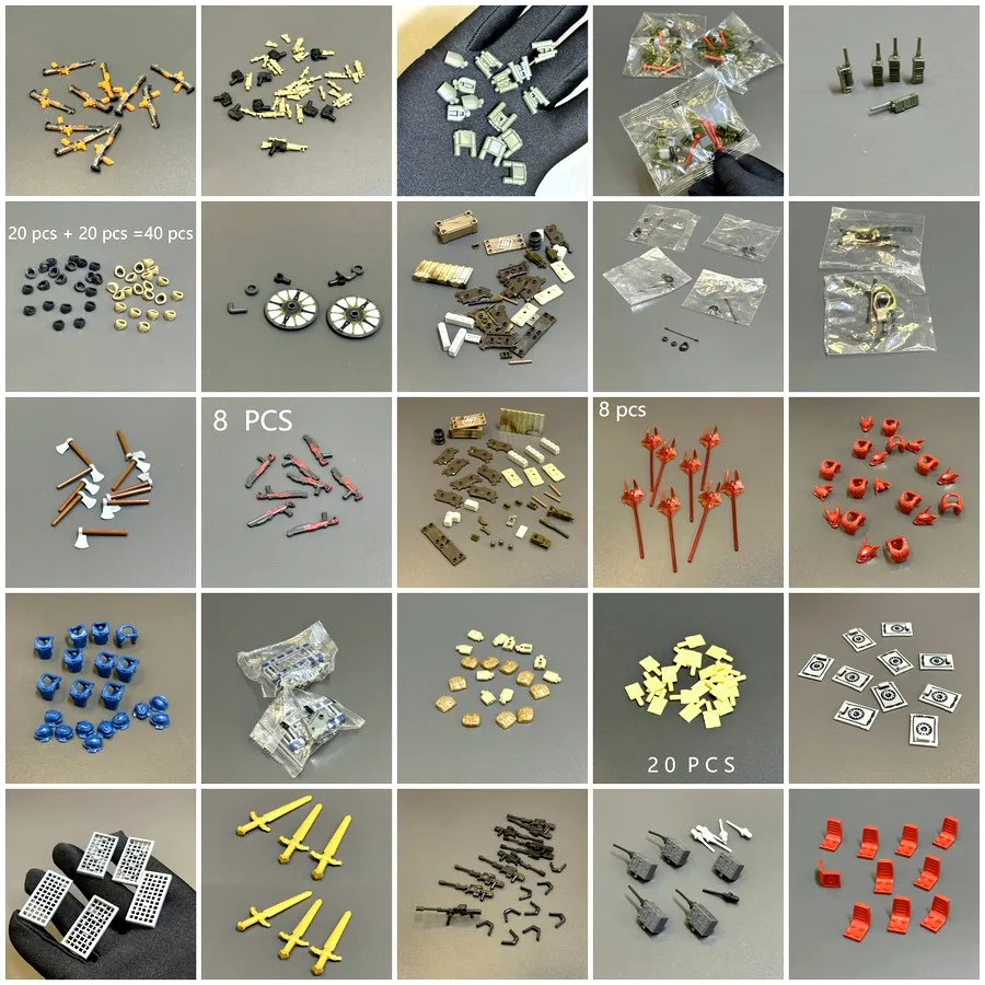 مجموعة من درع خوذة بندقية ، سكين ، ملحق السيف ل ميجا كونولوكس ، unsc ، الجندي ، النخبة cheif ، بناء الطوب ، ولعب الأطفال #1