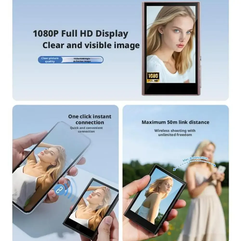 

Magnetic Phone Rear Selfie Screen Projector 1080P 3.97-inch HD Screen 50 Meter Ultra Long Wireless Connection For Vlog Live