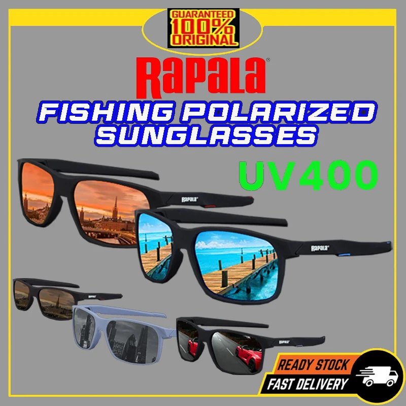 Rapala Polarized Fishing Sunglasses With Glasses Chain For Men Women Driving Hiking Sun Glasses Fishing Anti-glare UV400 Eyewear