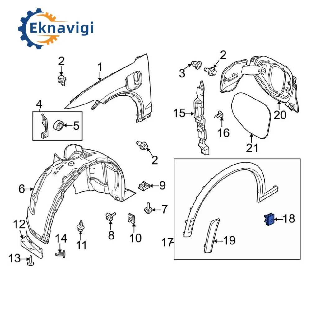 30pcs Exterior-Rocker Panel Molding Retainer With Sealer For Ford W716503S300 11518357