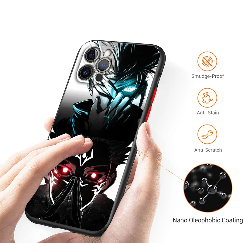 Anime Comics Jujutsu Kaisen Art Frosted Translucent For Apple iPhone 15 14 13 12 11 XS XR X 8 7 SE Pro Max Plus Mini Cover