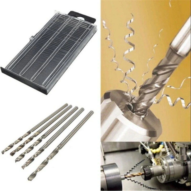 20pcs 0.3mm-1.6mm Silver High Speed Steel Drill Bit Set HSS for Precision Crafts Watch Repair Modeling Electronic Products
