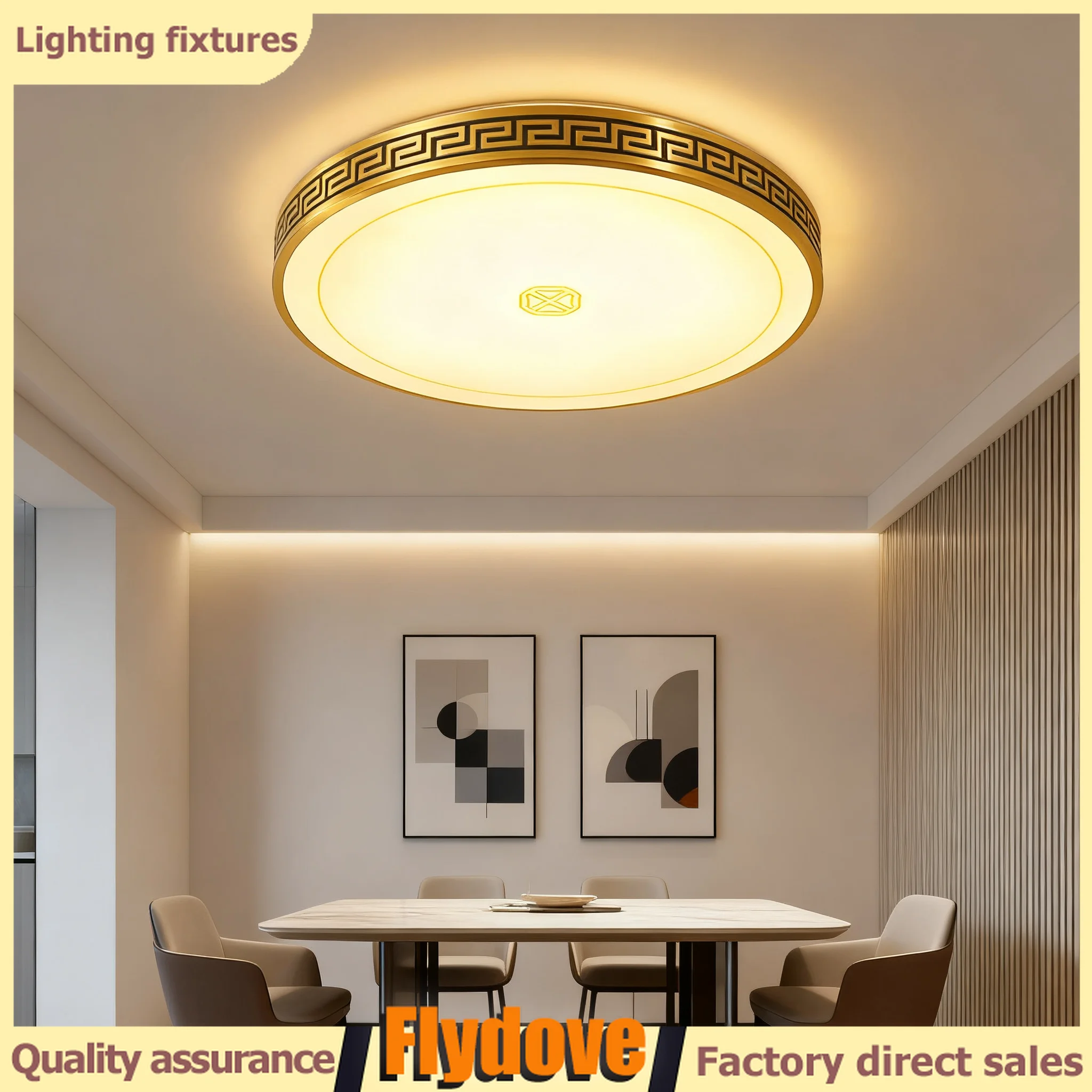 

Nordic Modern LED Copper Ceiling Light Simple Living Room Bedroom Dining Room Bathroom Home Lighting Decoration Fixtures 220V