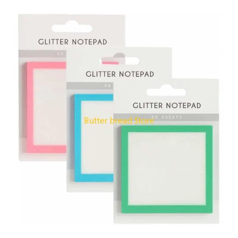 W89C Repositionable Clear Adhesive Note Memos Pad 3x3Inch Clear Adhesive Notepads