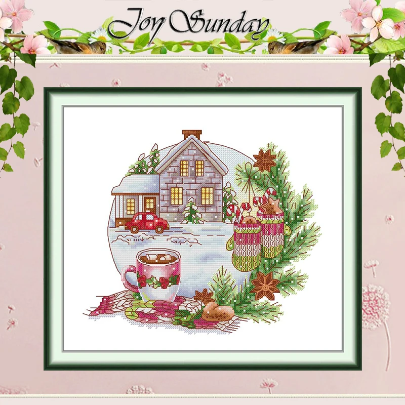 

Теплые рождественские узоры Духа, набор для вышивки крестом, сделай сам, 11CT, 14CT, 16CT, штампованный набор для вышивки крестом DMC, вышивка, рукоделие