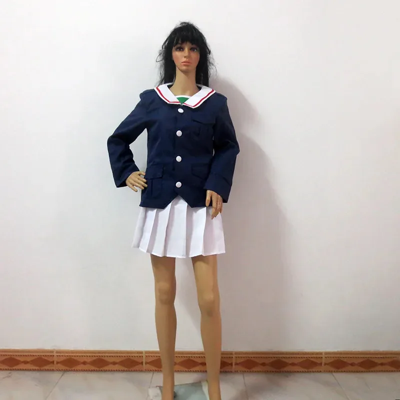 

Girls und Panzer Yukari Akiyama Oarai Prefectural Girls High School Хэллоуин Униформа Костюм Косплей Костюм На заказ Любой размер