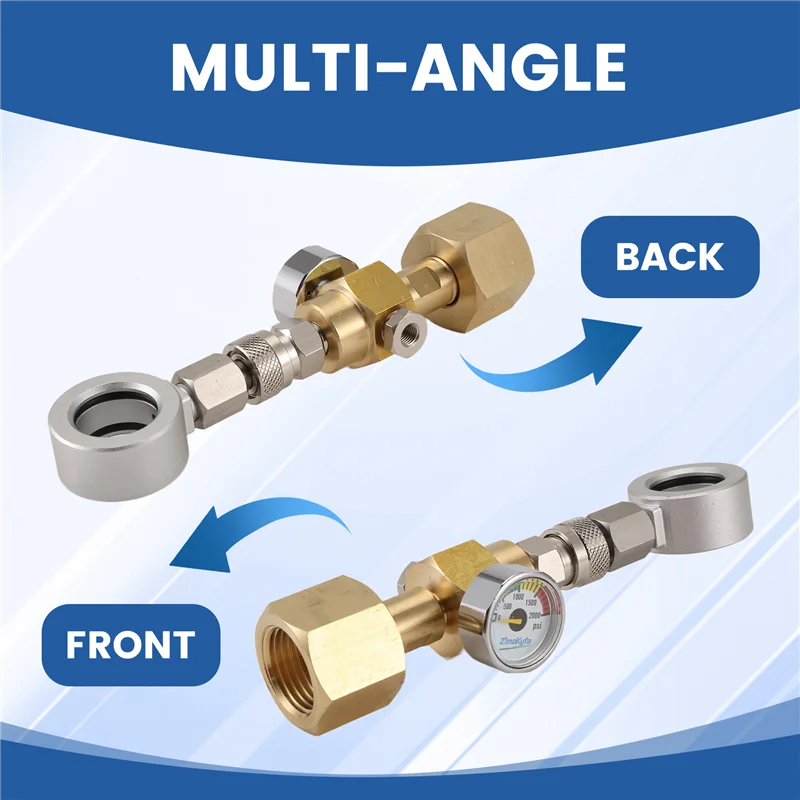 A05G-Soda Water CO2 Refill Adapter For Sodastream Quick Connect Cylinder DIN477 / W21.8-14 /CO2 Tank Valve