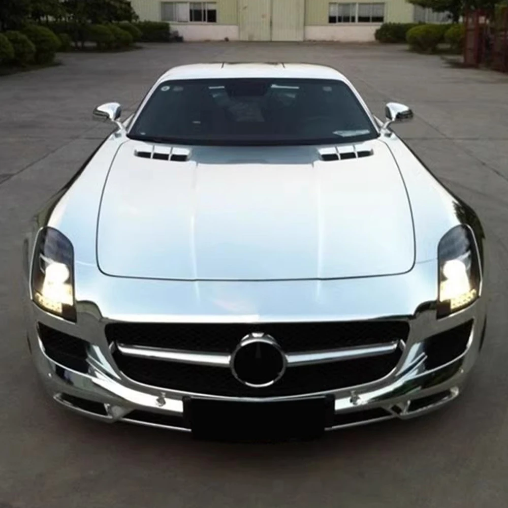 

Silver Electro Coating Change Color Film Electroplate Sticker Chrome Plating Mirror Vinyl Wrap Decal Auto Car Styling Body Decal