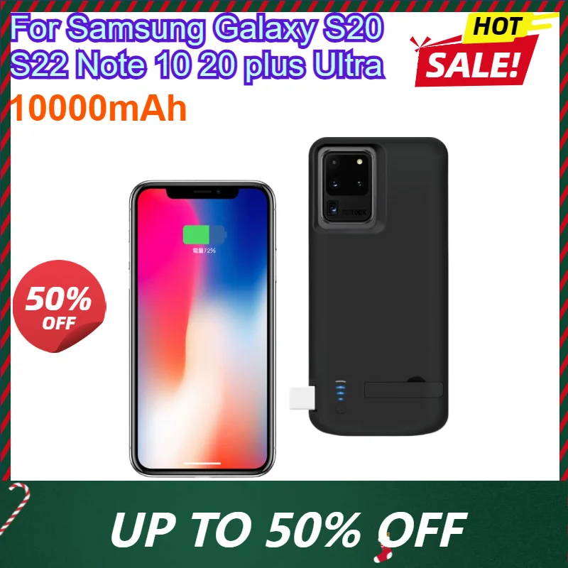10000mAh Battery Charger Case For Samsung Galaxy S20 S22 Note 10 20 plus Ultra 5G Note 20 5G USB Power Bank Charger Case