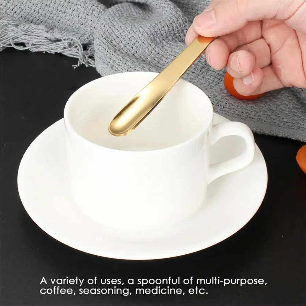 Stainless Steel Coffee Spoon Ice Cream Dessert Scoop Kitchen Tea Spoon Tableware Snack Scoop Dinnerware Tools