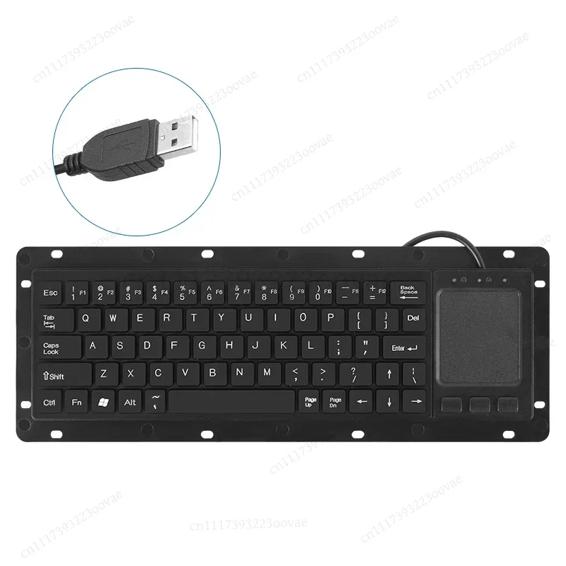 LK_K-68 Wired Industrial Keyboard Mouse Combo with Touchpad Trackball Anti-interference Magnetic Ring Embedded Design
