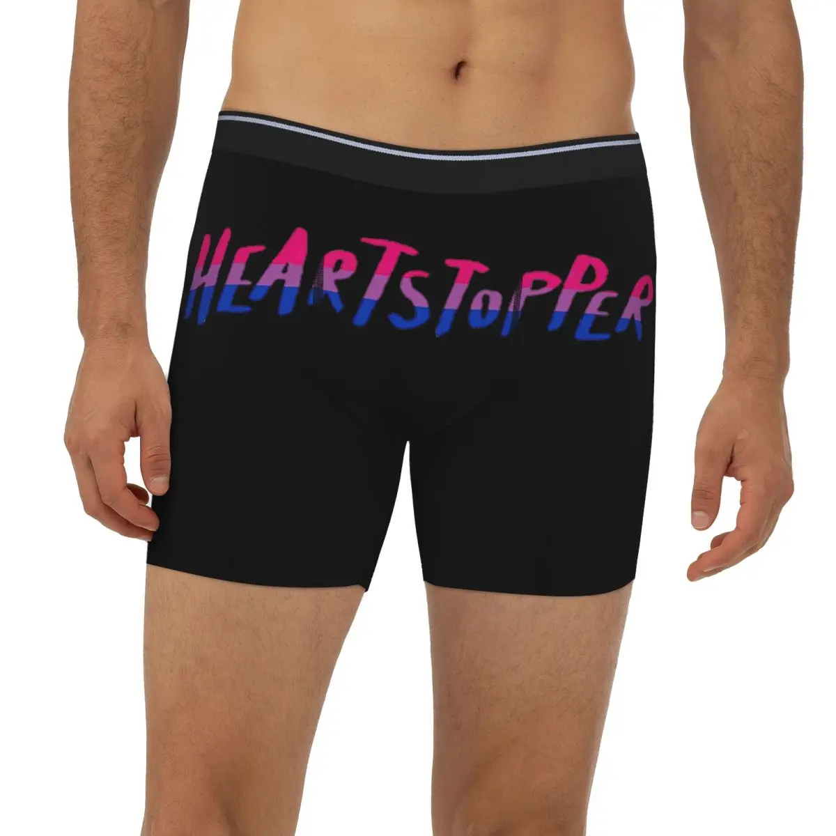 

Heartstopper Logo-бисексуальный флаг, длинные трусы-боксеры, короткие мужские трусы, вентилируемое нижнее белье для мужчин, подарки бойфренду