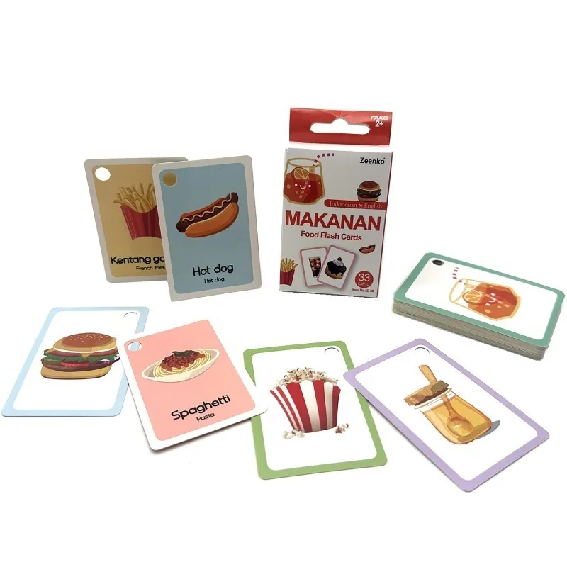 

《Food word learning cards double-sided color》Food Word Learning Cards Double Sided Colorful For Vocabulary And Language Practice