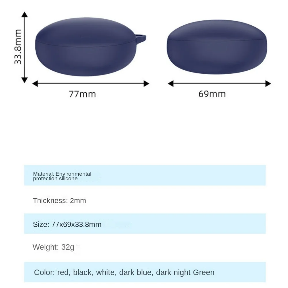Soft Earphone Case Silicone with Hook Protector Cover Anti-drop Shockproof Protective Sleeve for Anker Soundcore Sleep A20 image 6