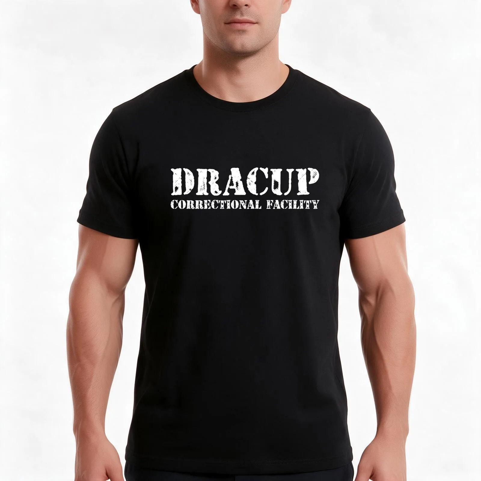 Ernest Goes to Jail - Dracup Correctional Facility T-Shirt, Summer Casual Cotton Tee, Oversized Streetwear Tops, 100% Cotton