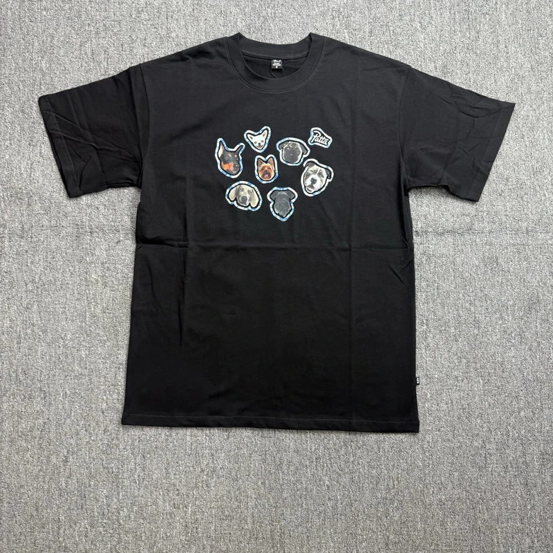 2026 American Fashion Brand High-quality Cute Animal Print T-shirt Round Neck Casual Patta Short Sleeved Top