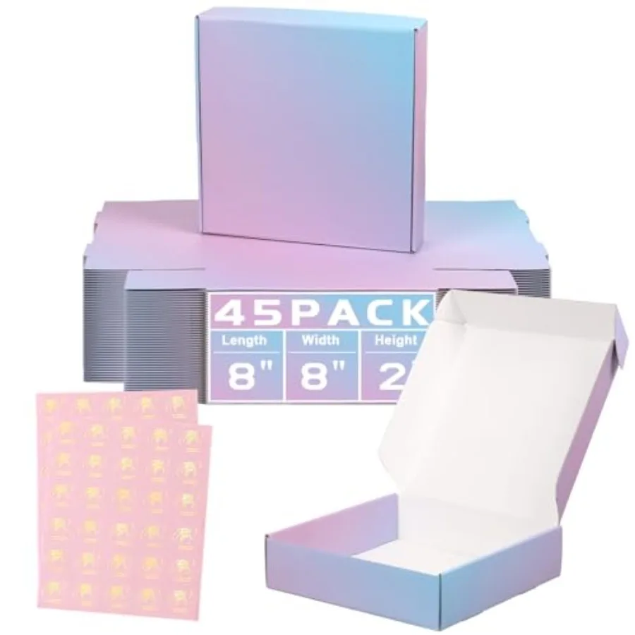 

Small Shipping Boxes 45 Pack Cardboard Boxes Mailg Shippg Boxes for Small Busess