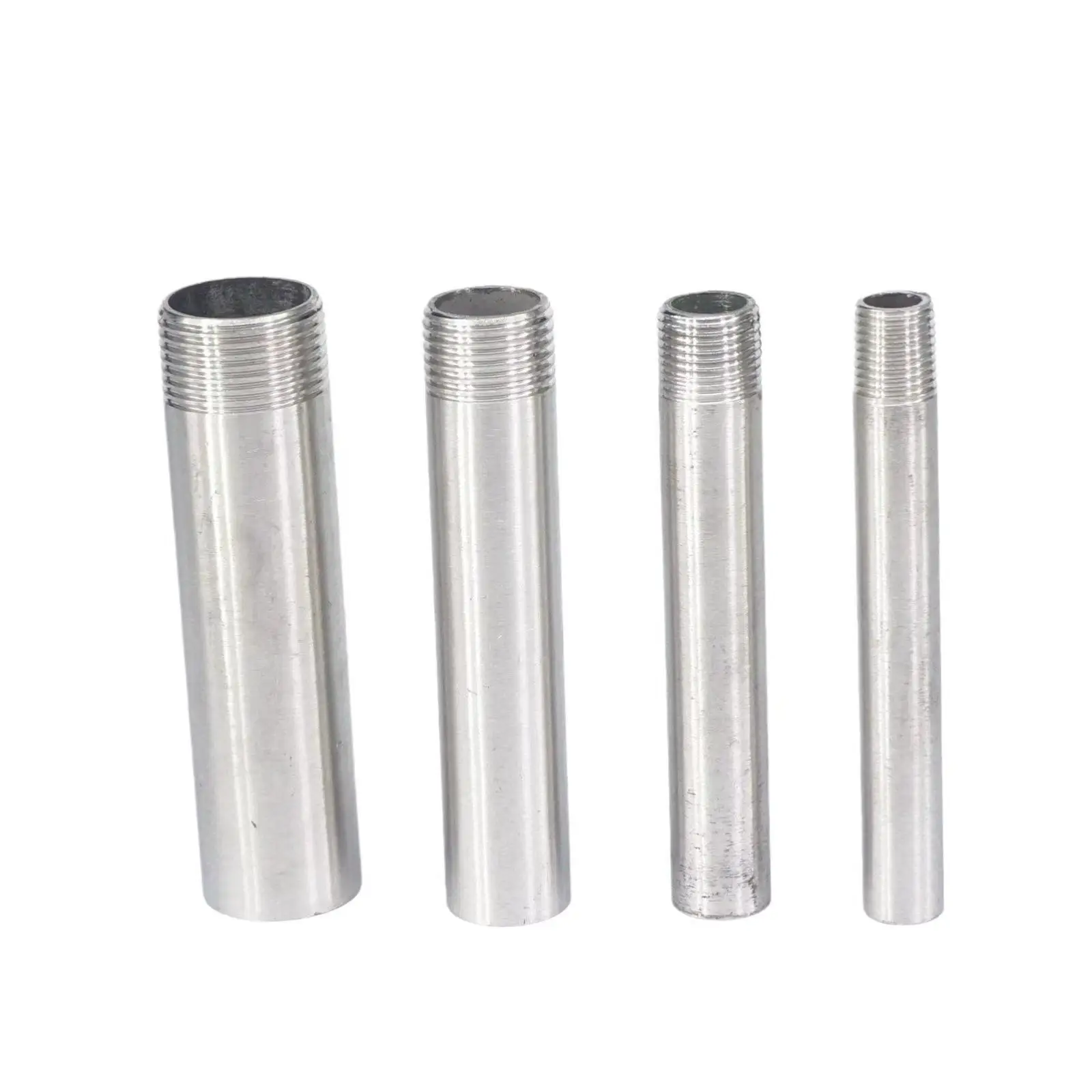 Rosca macho bsp de aço inoxidável 2-1/2 polegadas., conector de acoplamento para mamilo, água, óleo e ar. comprimento de 100mm e 304mm.