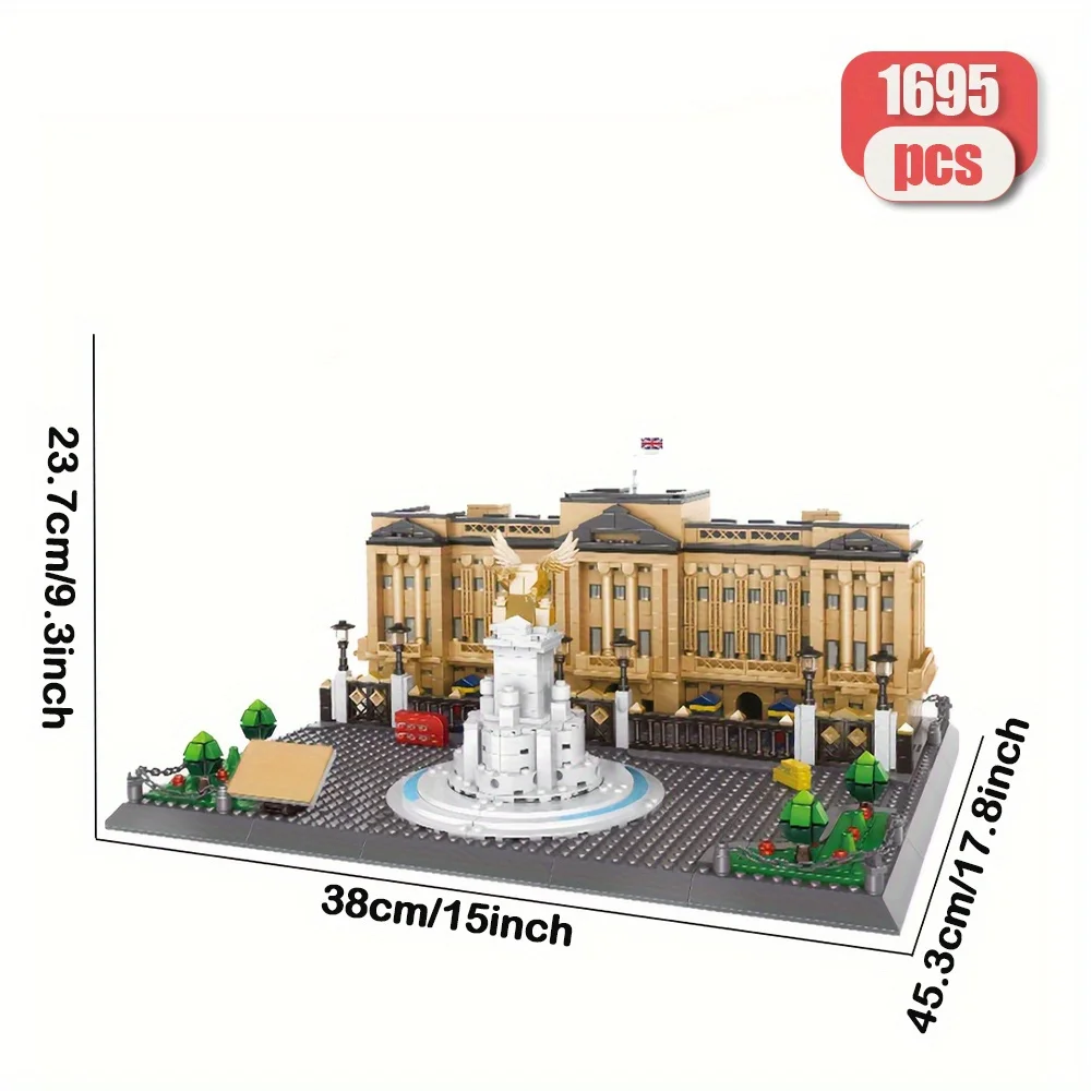 creative expert England Buckingham Palace street view architecture decorate moc Building Block model toy  gifts Christmas 410pcs