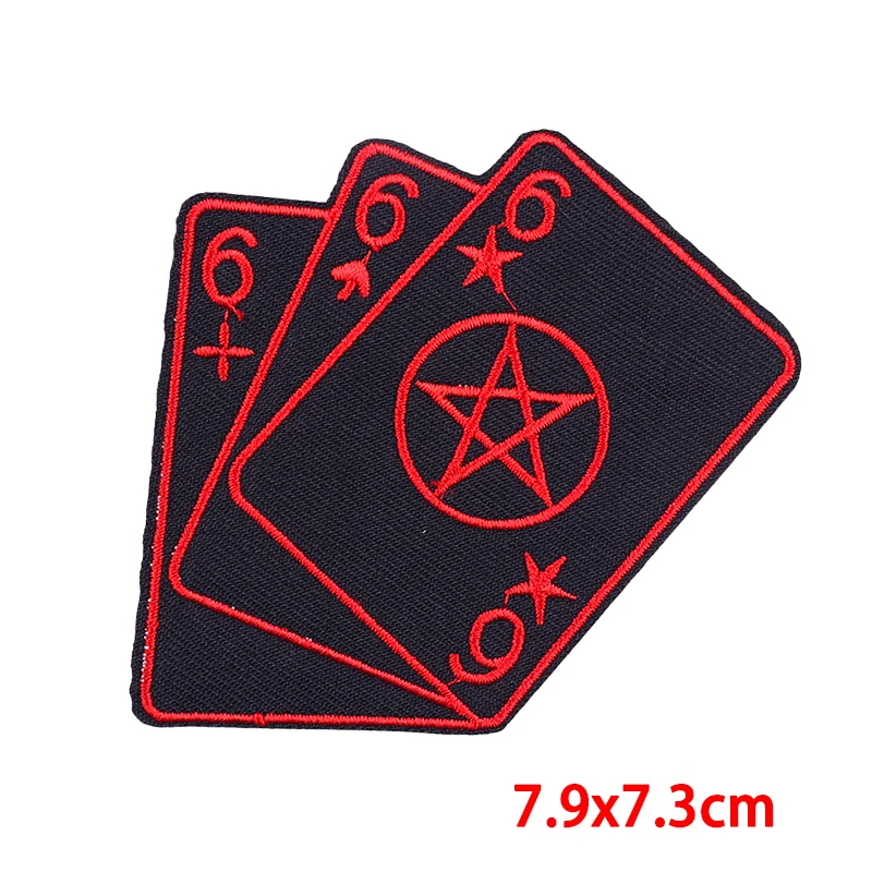 Hippie Eyes Applique Iron On Patches For Clothing DIY Fusible Sewing Badges Punk Skull/Skeleton Embroidered Patches On Clothes