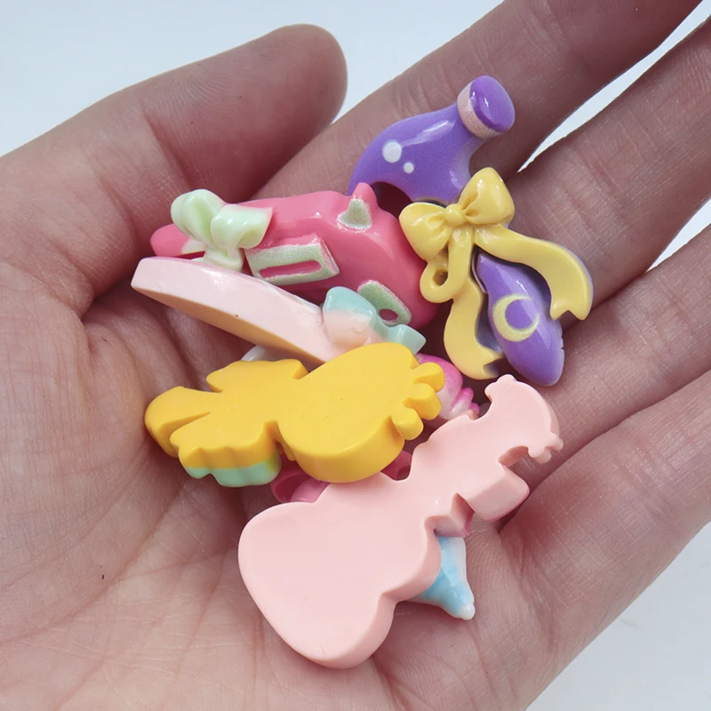 10/100PCS Resin Accessories Girls Children Series DIY Scrapbooking Hairclip Craft Flatback Phone Case Miniatures Dollhouse Play