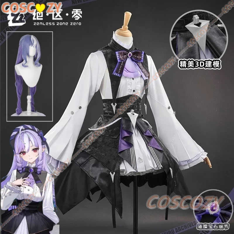

Zenless Zone Zero Vivian Cosplay Costume Long Wig Uniform Vampire Girls Halloween Carnival Party Con Christmas Play Role Clothes
