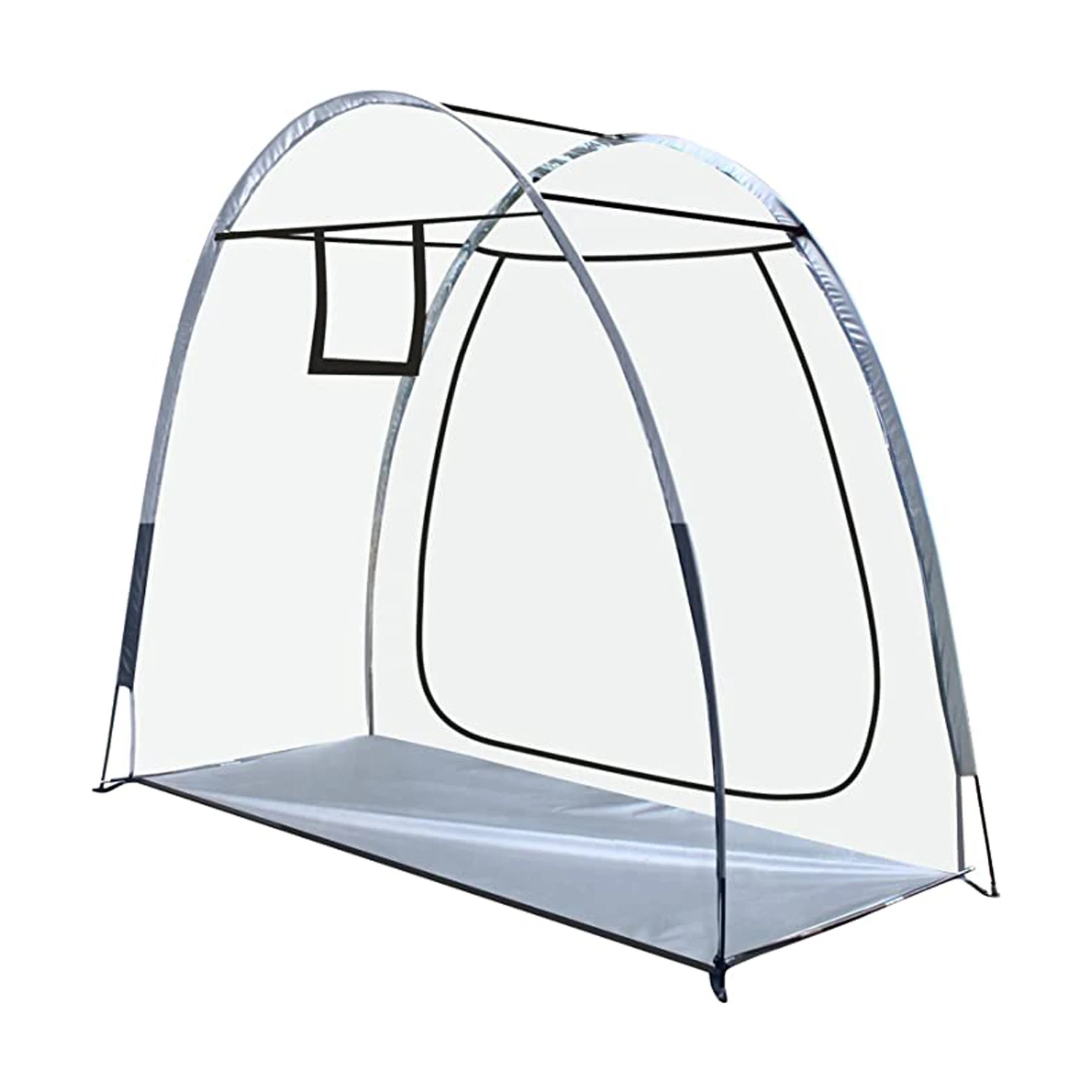 Portable Zipper Openings Sturdy Sunlight Room UV-Proof Flower Transparent Plant Grow Tent, Garden Green House, 4 Sizes