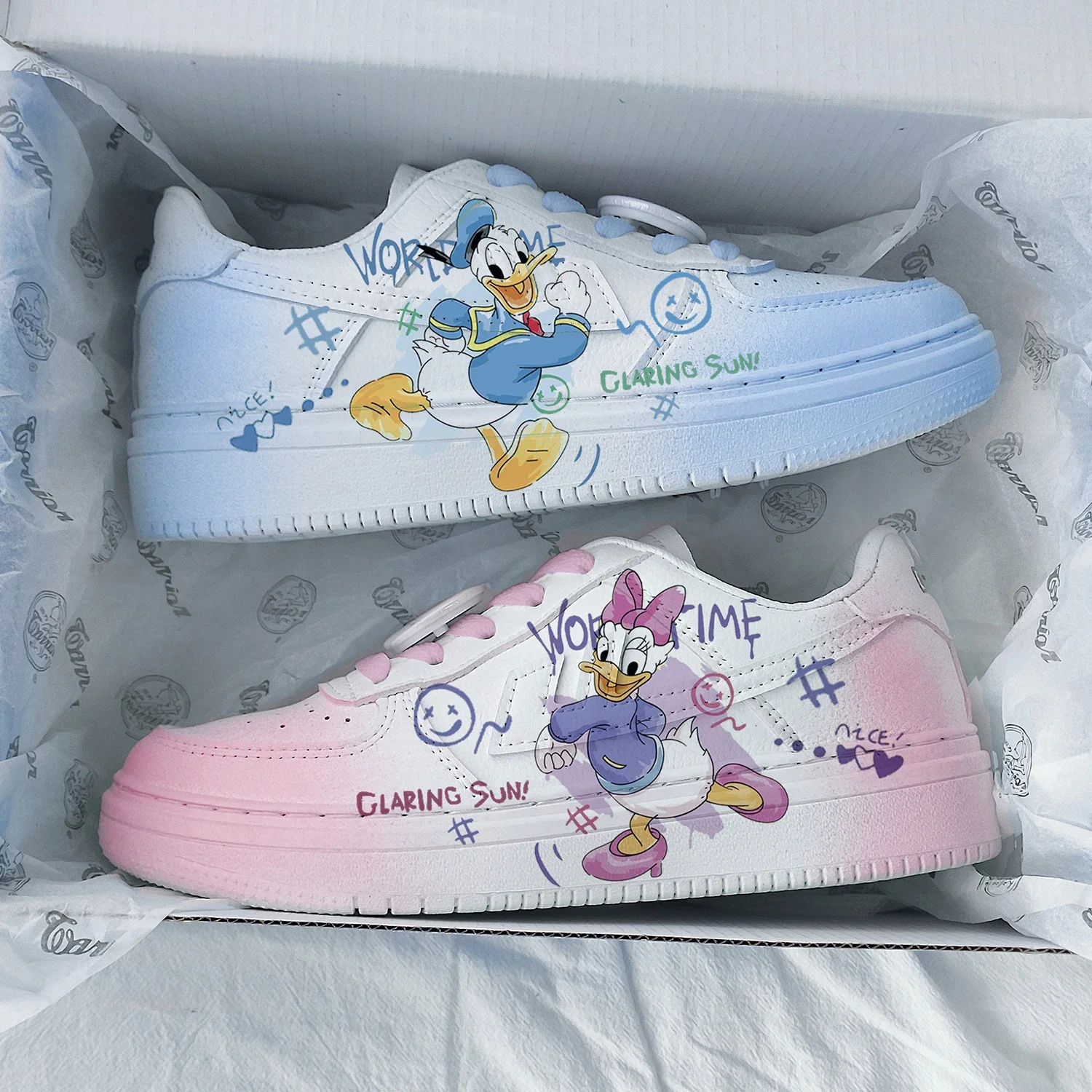 New Disney cartoon girls Daisy Donald Duck princess cute Casual shoes non-slip soft bottom sports shoes for girl gift