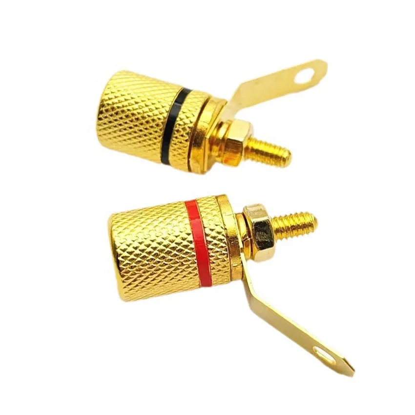 1/5/10pc Gold Plated Audio Connector Binding Post Amplifier Speaker Cable Terminal Banana Plug Jack for 4mm Diameter Banana Plug