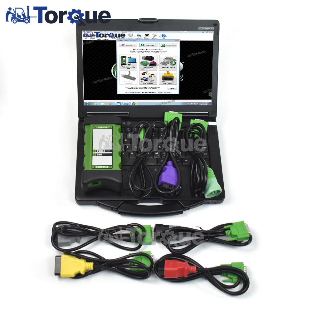 

Commercial Fleet engine Truck Diagnostics Scanner Tool with Noregon Heavy truck diagnosis DLA +Toughbook CF53 laptop