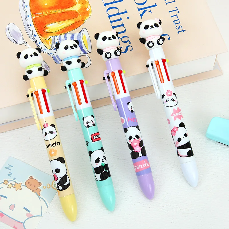 Imagem -05 - Caneta Esferográfica Panda Kawaii Cores Bonito Flor Multicolorido Papelaria Escolar Material de Escritório 30 Peças Lote