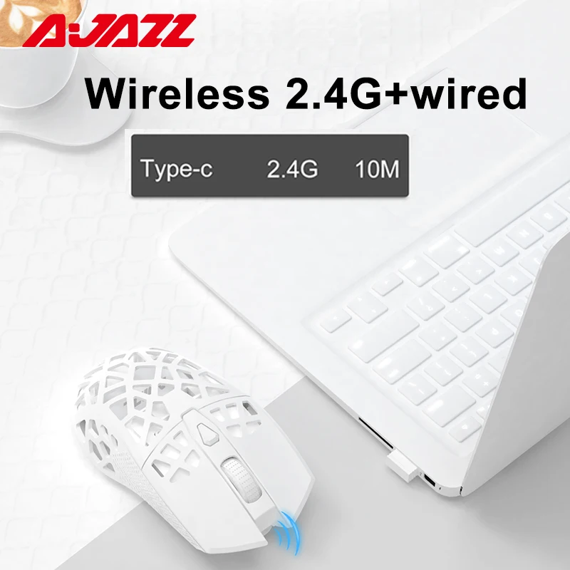 AJAZZ I339Pro 2.4G Wireless Gaming Mouse 16000 DPI Programmable Mice 7 Buttons Wired Mouse Lightweight Sensor PMW3338 for PC